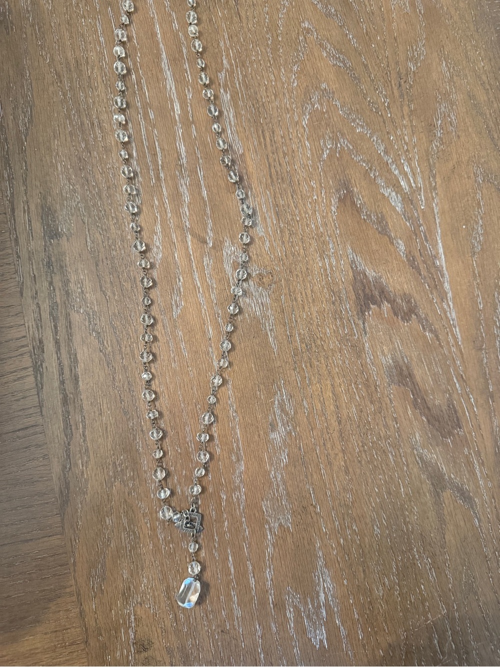 Silpada crystal Bead Drop Nugget Pendant Necklace - 35”, sterling silver. N1503